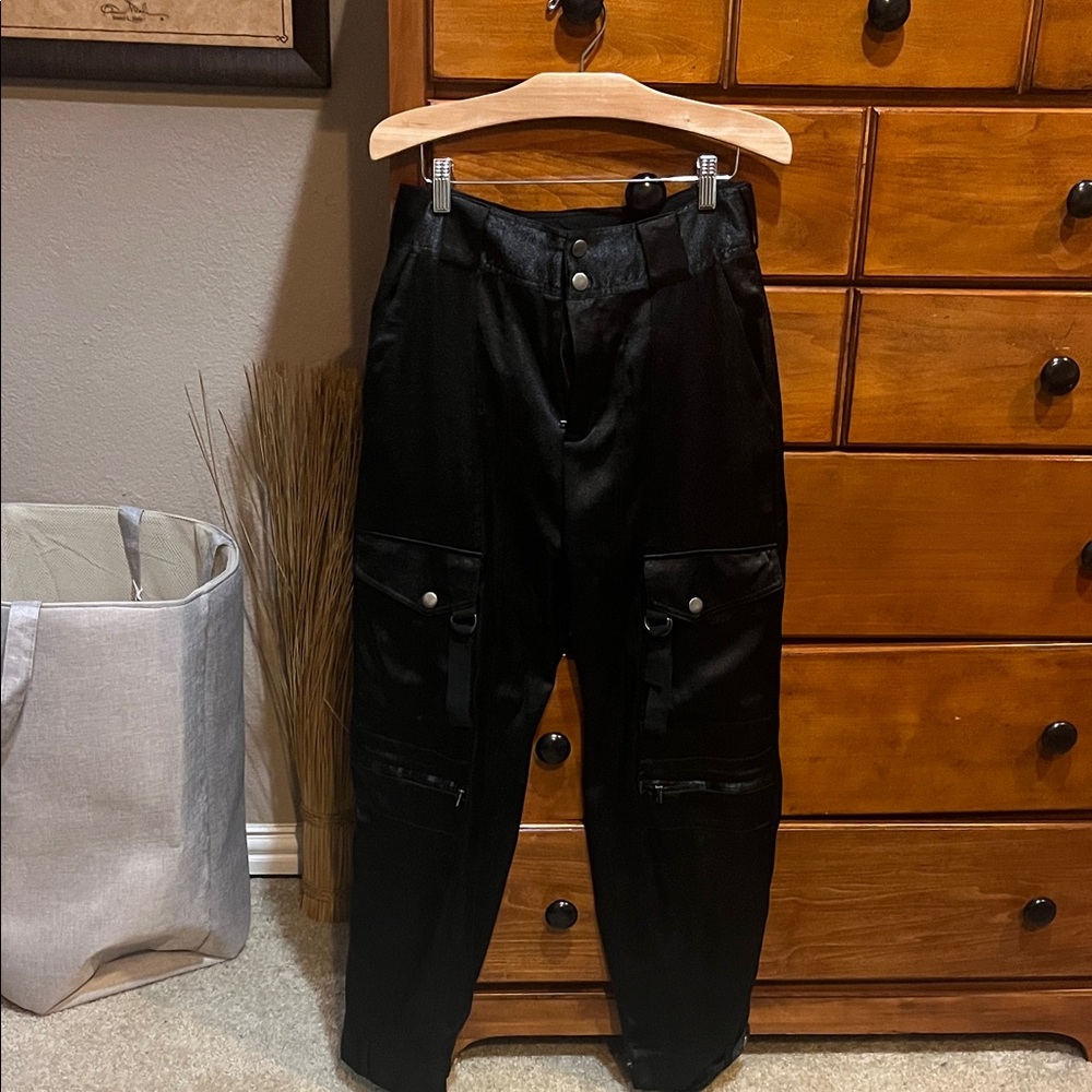 Free People Black Cargo Pants